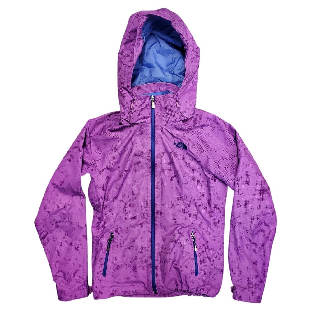 THE NORTH FACE Jacket Womens Small Purple Blue Full Zip Polyester Hooded Outdoor